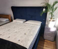 Łóżko tapicerowane La Spazia 160x200 z pojemnikiem, welur